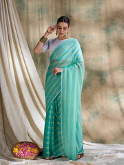 Womens Fashion Ethnic Sea Green Color Sarees-MLSHWSA1624SGR0ONE