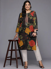 Women Floral Printed Floral Georgette Kurta-AP-AHKUGRDP-1144