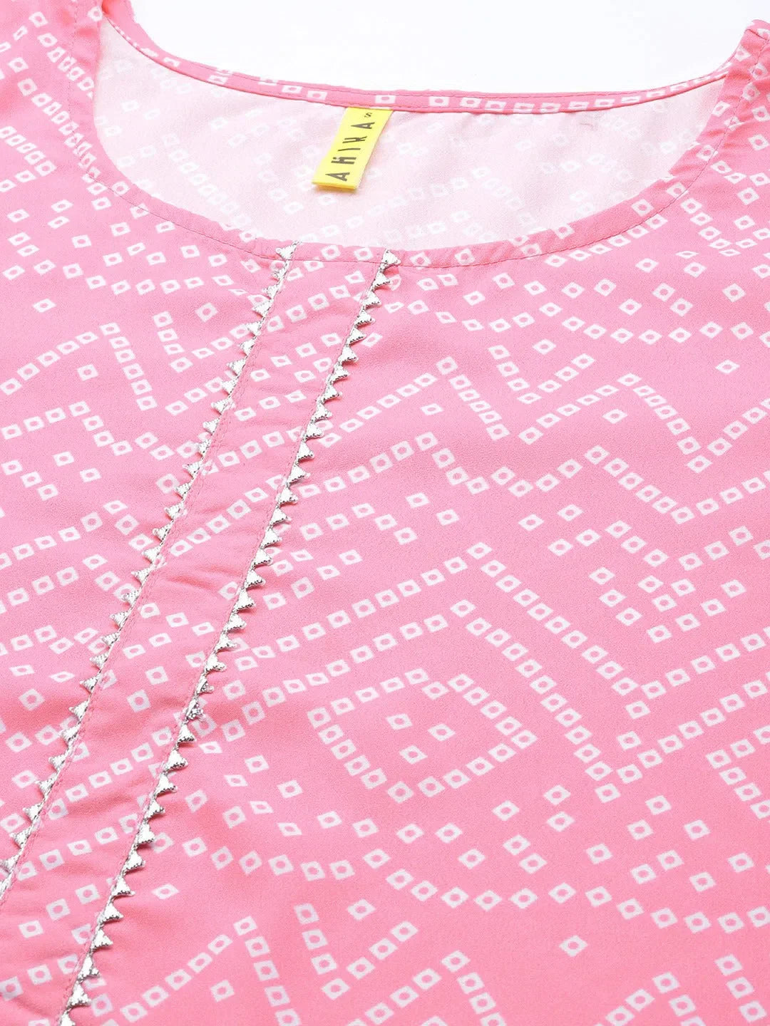 Pink Bandhani Kurta Palazzo Set - Latest Indian Kurta Design