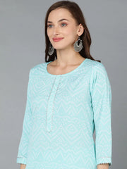 Women Poly Crepe Bandhani Printed Kurta-PKSET1002A