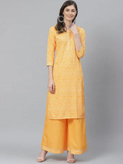 Women's Polyester Printed Kurta Palazzo Set-PKSET1003
