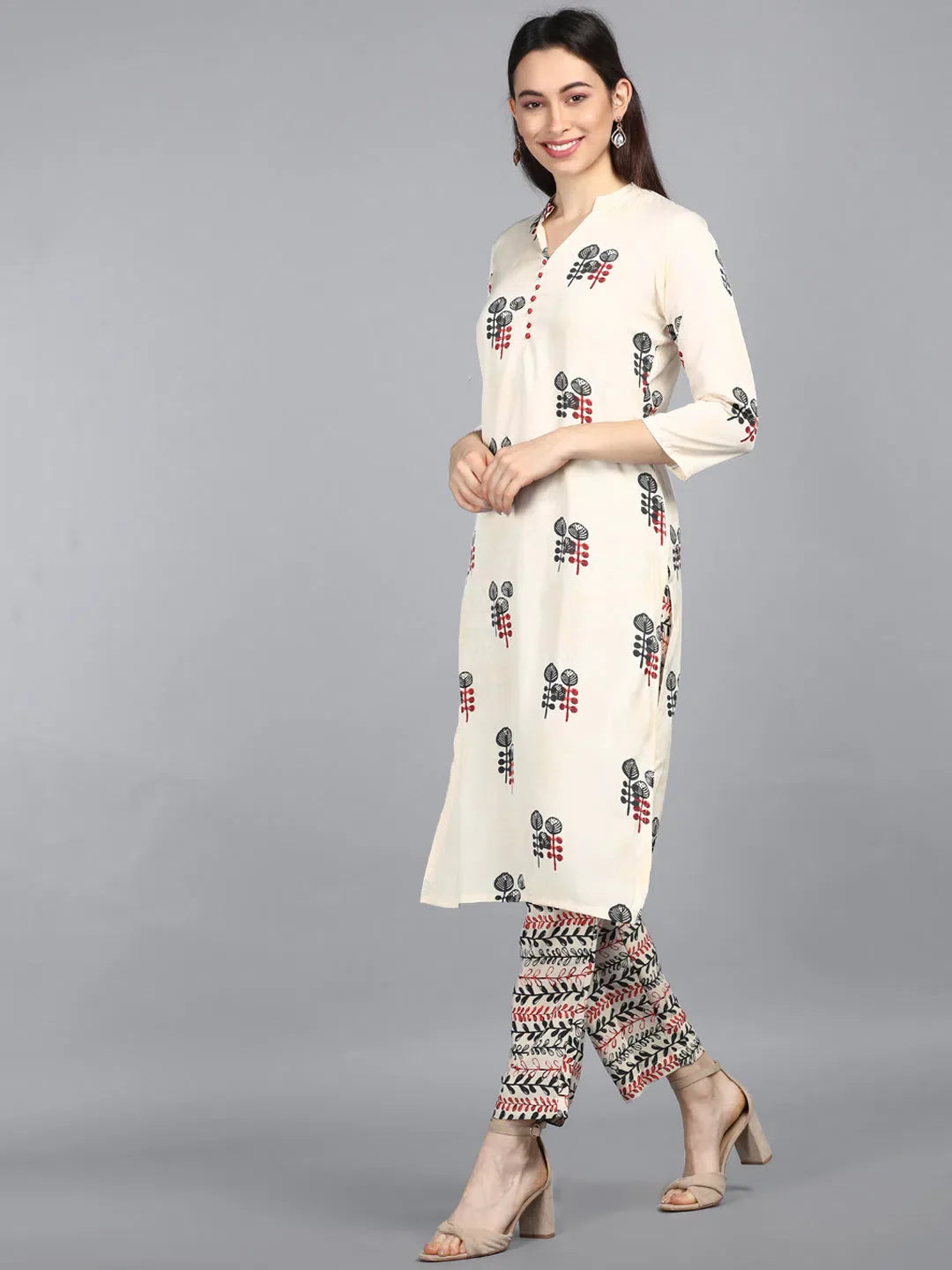 Poly Crepe Printed Kurta Pant Set | Designer Kurta Sets Online