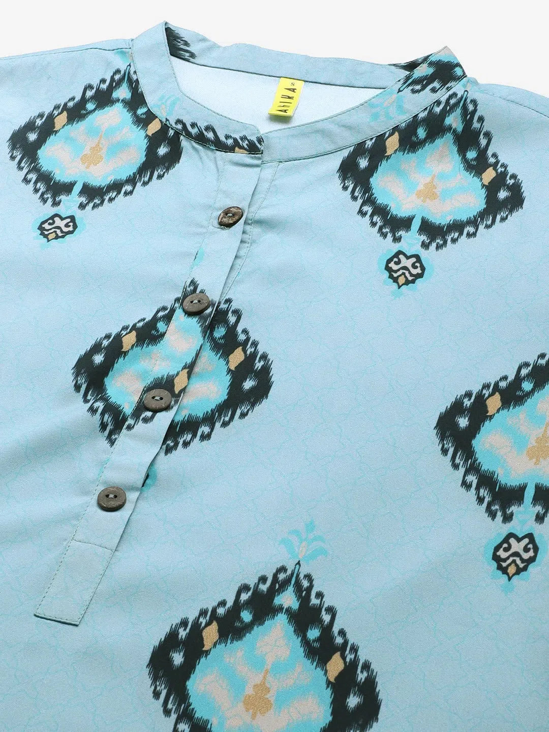 Teal Kurta Palazzo Set - Printed Indian Kurta for Women