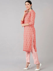 Women Printed Kurta With Trousers