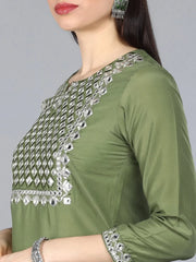 Poly Silk Printed Kurta Pant Set-PKSET1115A