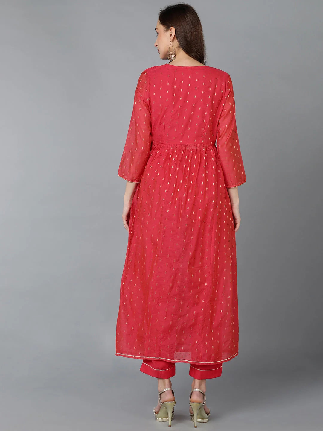 Woven Design Kurta Trousers | Lehenga Choli | Poly Chanderi