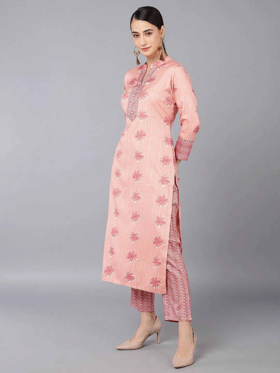 Orange Cotton Kurta Set - Women's Indian Kurta Sets | Ahika