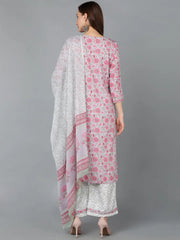 Women Poly Crepe Floral Printed Kurta-PKSKD1020A