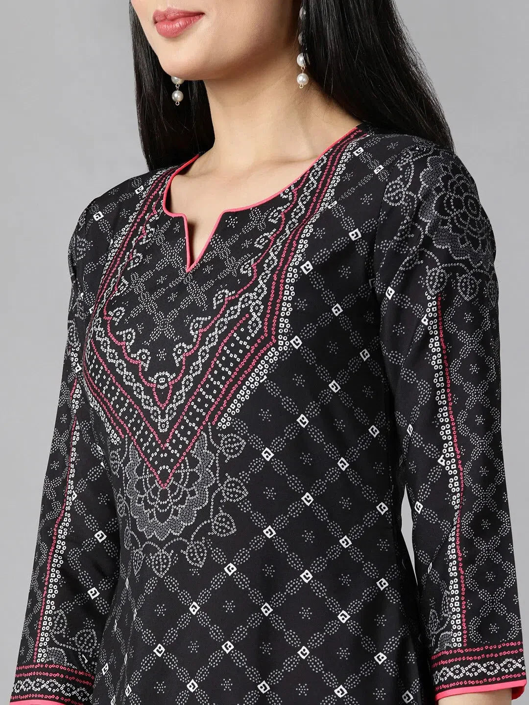 Black Printed Kurta Palazzo Set | Stylish Women's Palazzo Sets