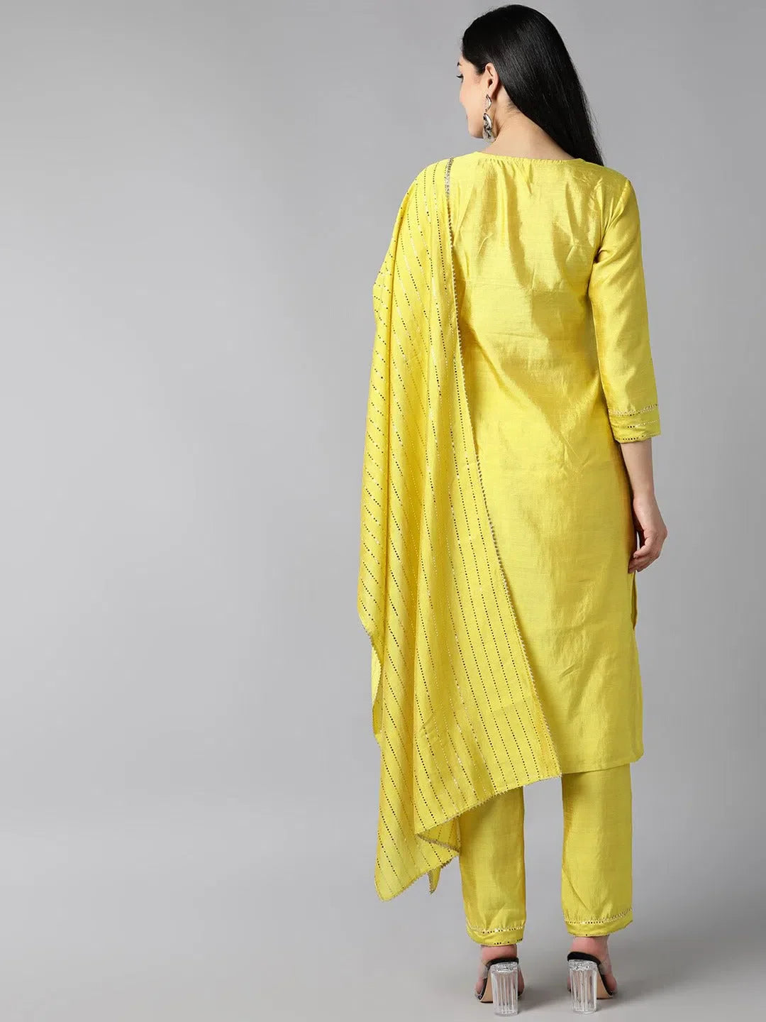 Yellow Yoke Design Kurta Set | Women's Designer Kurta Sets