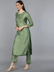 Poly Silk Printed Kurta Pant Dupatta-PKSKD1088A