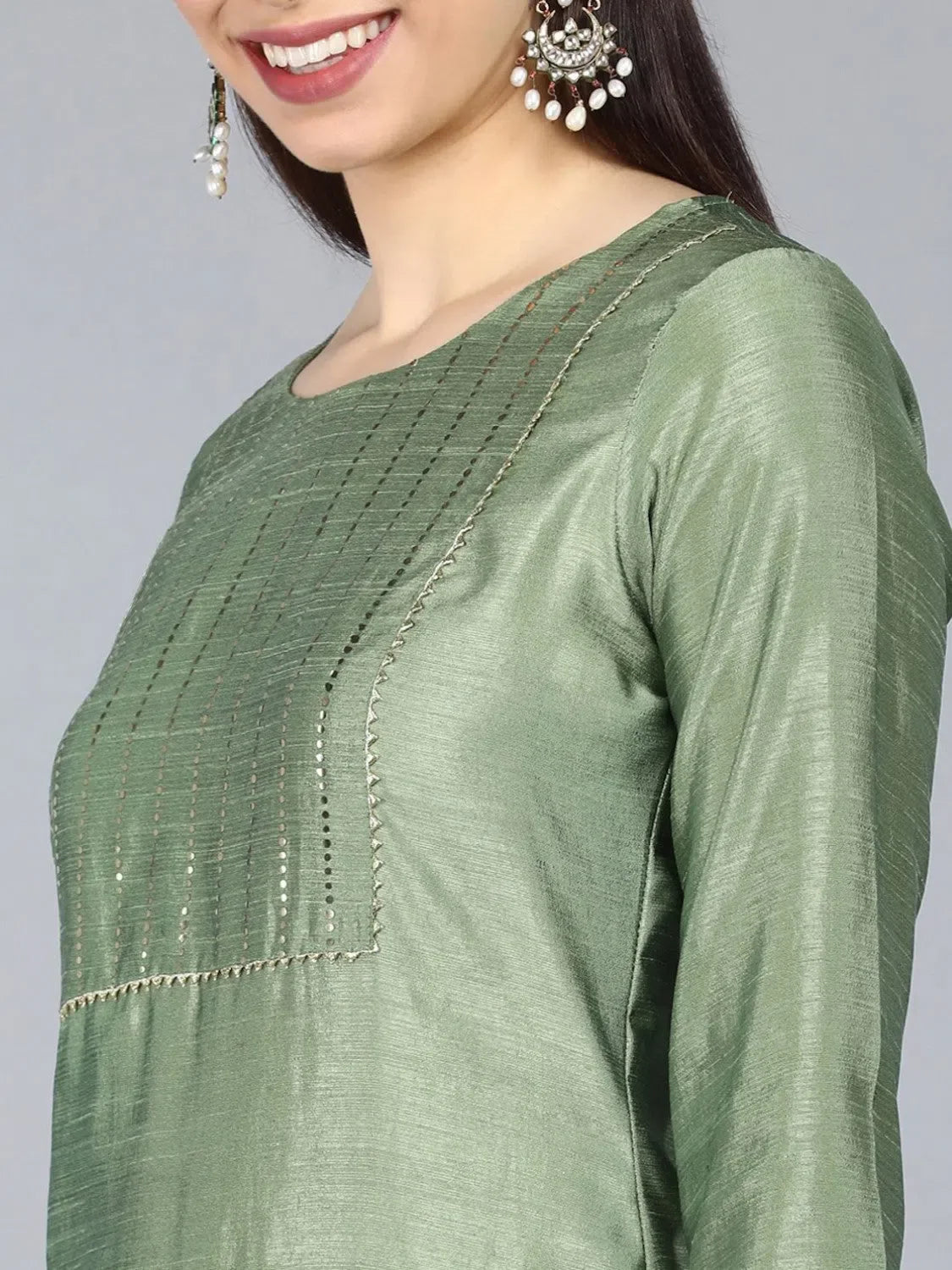 Poly Silk Kurta Pant Dupatta | Designer Kurta Sets Online