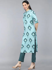 Poly Crepe Printed Kurta Pant Dupatta-PKSKD1092