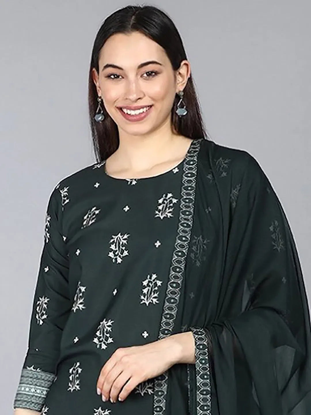 Poly Crepe Printed Indian Kurta Sets | Designer Kurta Sets