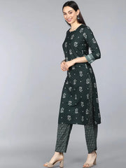 Poly Crepe Printed Kurta Pant Dupatta-PKSKD1094