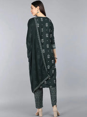 Poly Crepe Printed Kurta Pant Dupatta-PKSKD1094