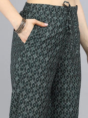 Poly Crepe Printed Kurta Pant Dupatta-PKSKD1094