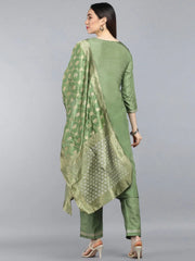 Poly Silk Solid Kurta Pant and-PKSKD1109AB