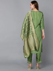 Women Poly Silk Printed Kurta Trouser-PKSKD1109B