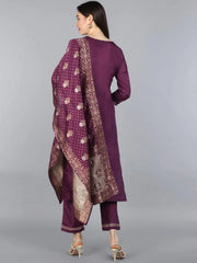 Poly Silk Solid Kurta Pant and-PKSKD1112AB