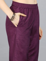 Poly Silk Solid Kurta Pant and-PKSKD1112AB