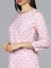 Women White Ethnic Motifs Printed Kurta With Trousers With Dupatta 1