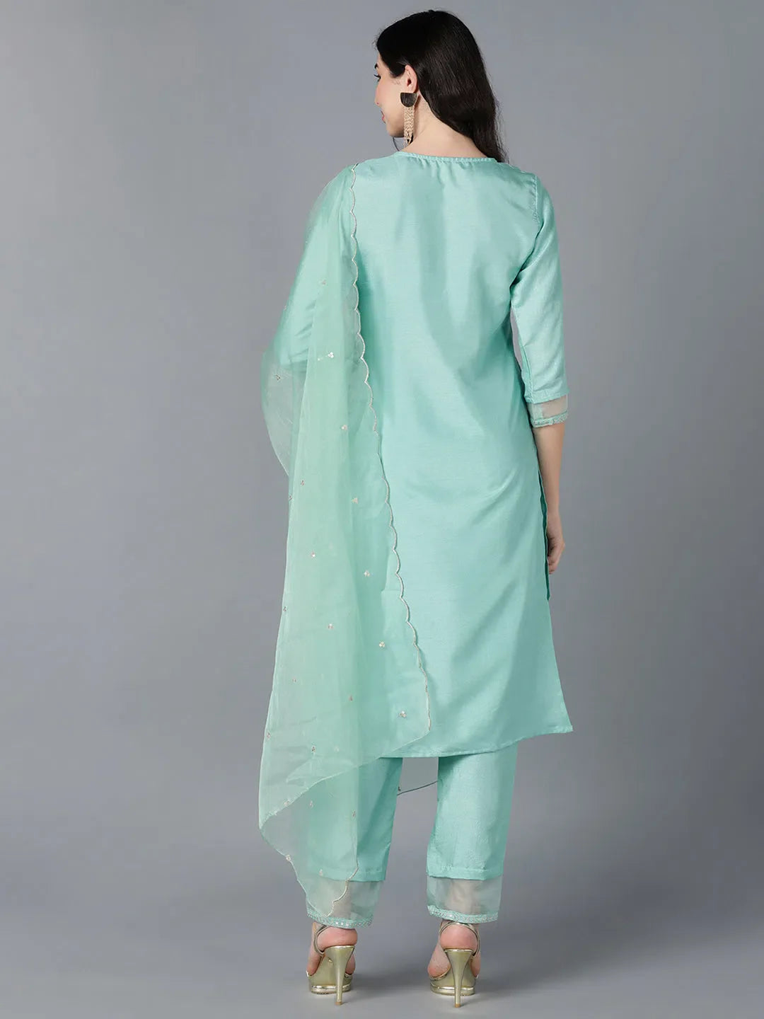 Poly Silk Embroidered Kurta Set | Women's Lehenga Choli