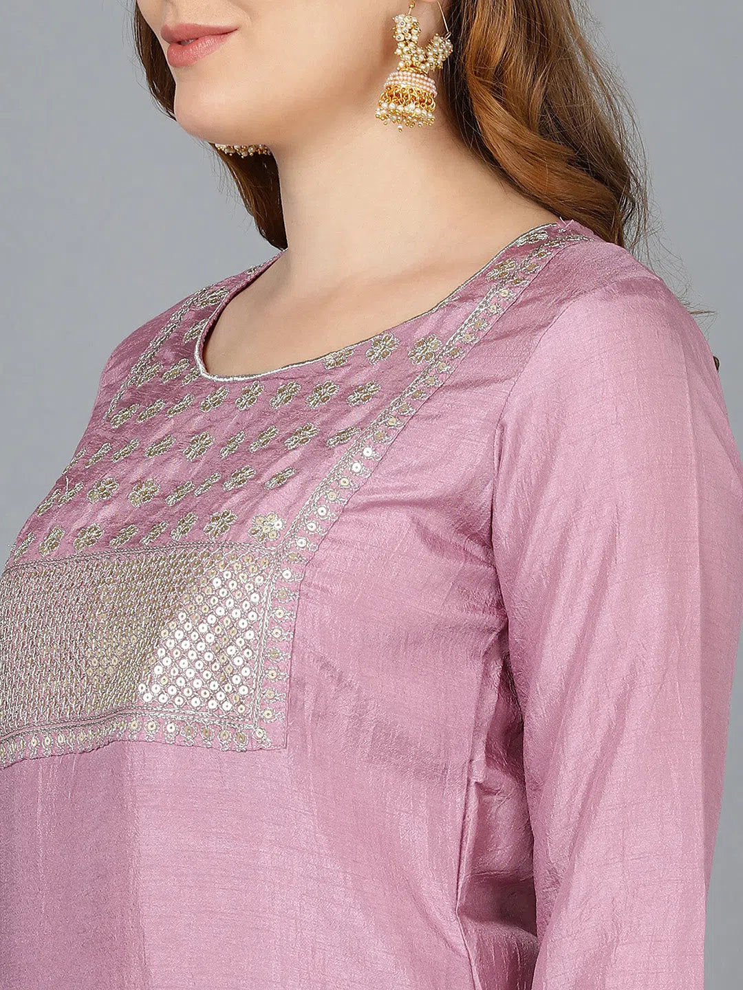 Lavender Kurta Set with Dupatta | Women's Indian Kurta Sets