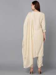 Women Poly Silk Solid Kurta Trousers-PKSKD1175B