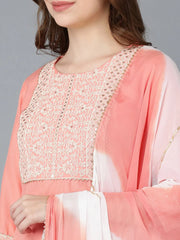 Poly Silk Embroidered Kurta Trouser With-PKSKD1293A
