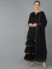 Women Poly Chanderi Woven Design Kurta-PKSKD1301A