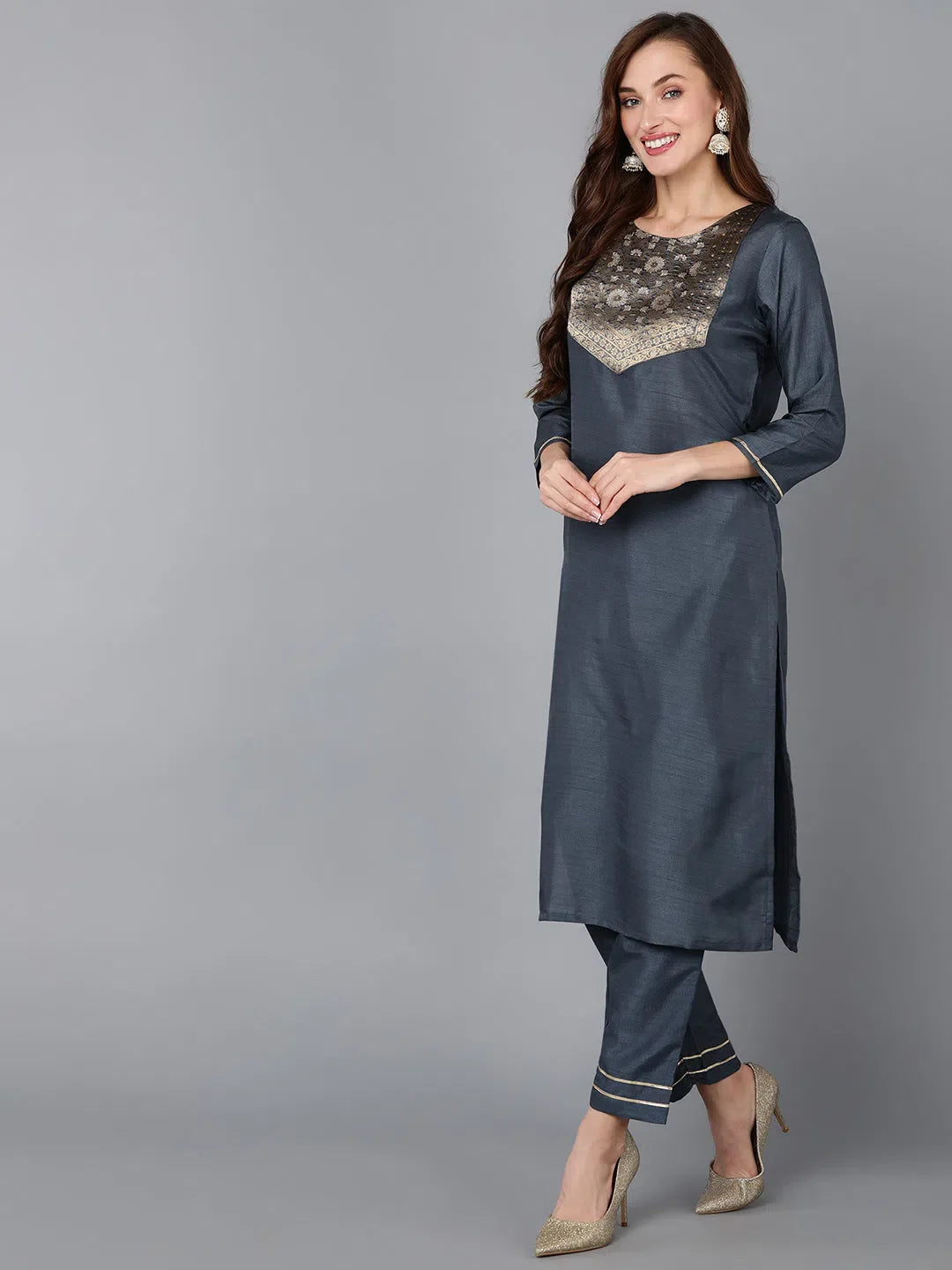 Women's Poly Silk Kurta Set | Indian Designer Kurta Sets