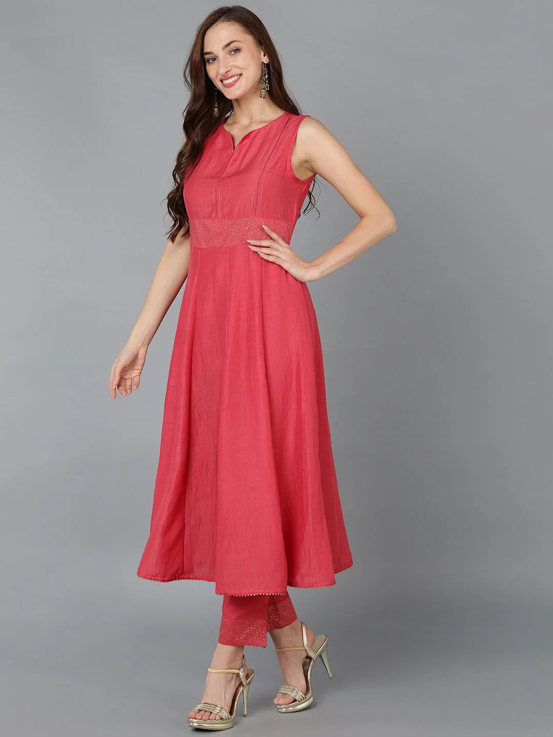 Poly Silk Solid Kurta Set | Elegant Ethnic Lehenga Collection
