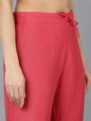 Poly Silk Solid Kurta Trousers Dupatta-PKSKD1324