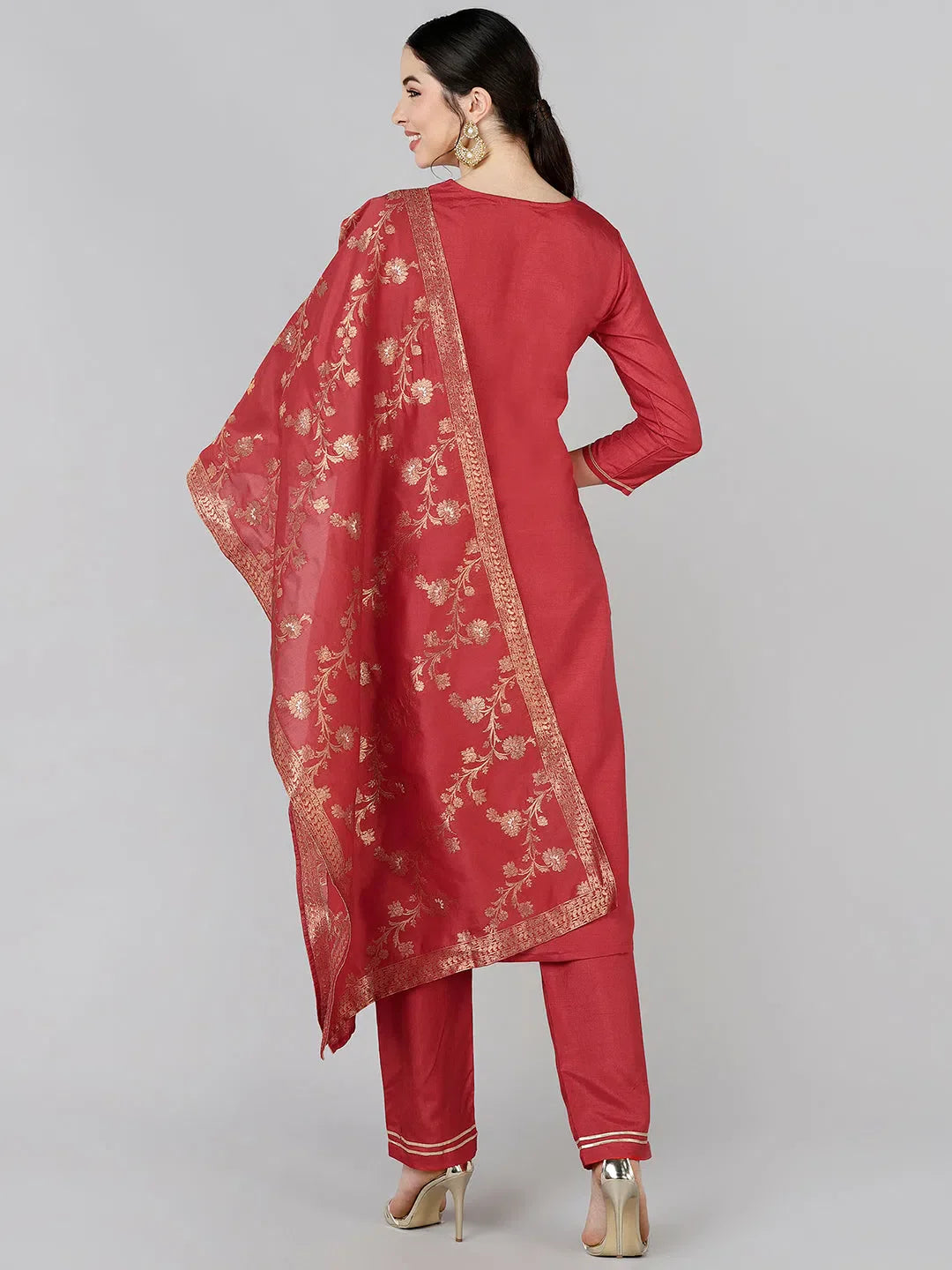 Yoke Design Kurta Trousers: Women's Lehenga Choli Style