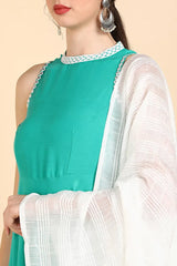 Poly Silk Solid Kurta Trousers With-PKSKD1397