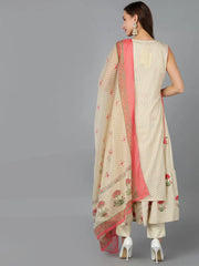 Women Polyester Floral Printed Kurta Trouser