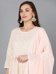 Women Poly Georgette Embroidered Kurta Trouser-PKSKD1470A