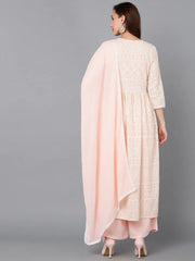 Women Poly Georgette Embroidered Kurta Trouser-PKSKD1470A