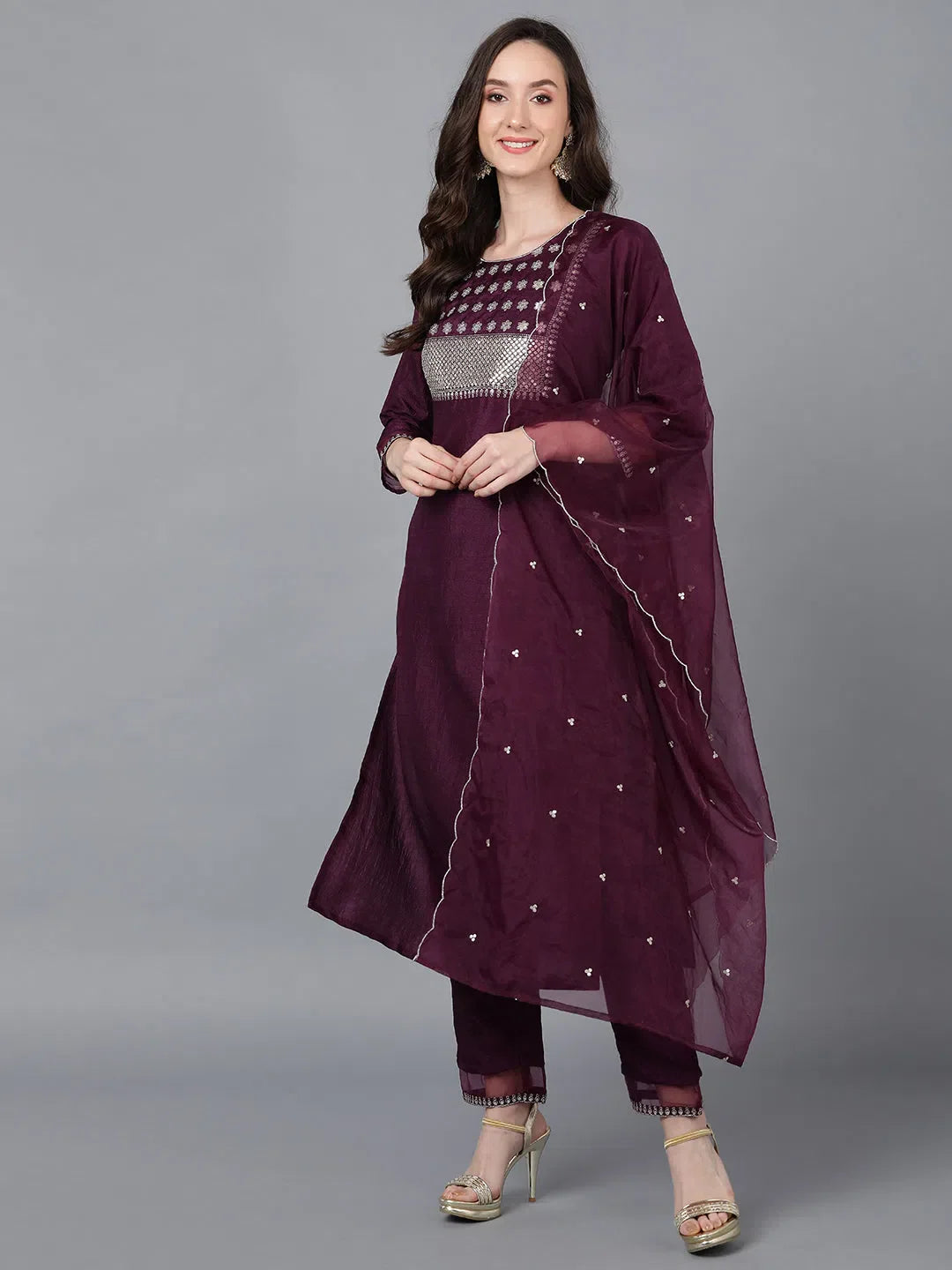 Women's Designer Kurta Sets | Solid Yoke Design Indian Kurta Sets