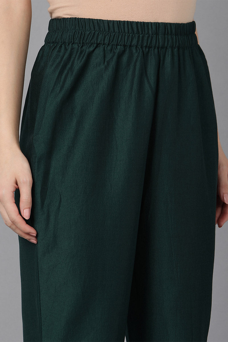  Women Green Poly Silk Ethnic Motifs Solid Kurta PKSKD1571