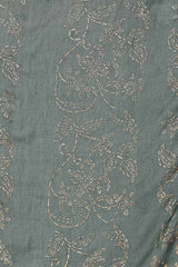  Women Green Poly Silk Ethnic Motifs Solid Kurta Trousers With Dupatta 