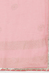 Pink Poly Silk Solid Solid Kurta Trousers With Dupatta PKSKD1594