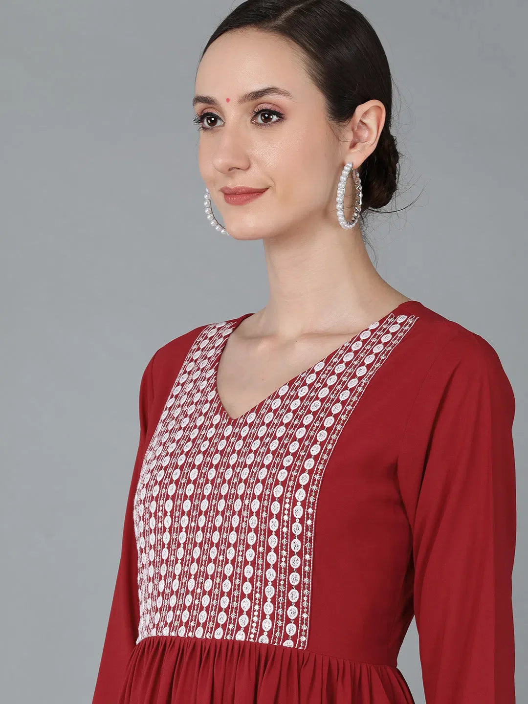Red Kurta Set with Dupatta | Women's Indian Designer Kurta Sets