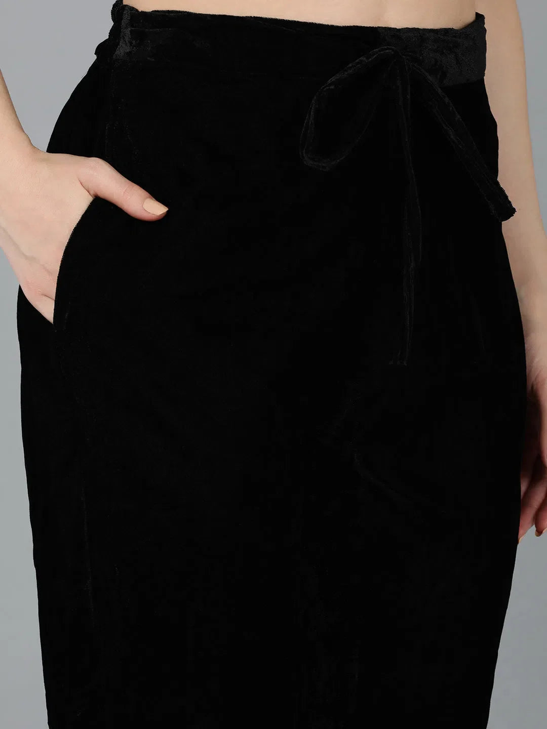 Black Velvet Kurta Set with Dupatta - Designer Indian Kurta Sets