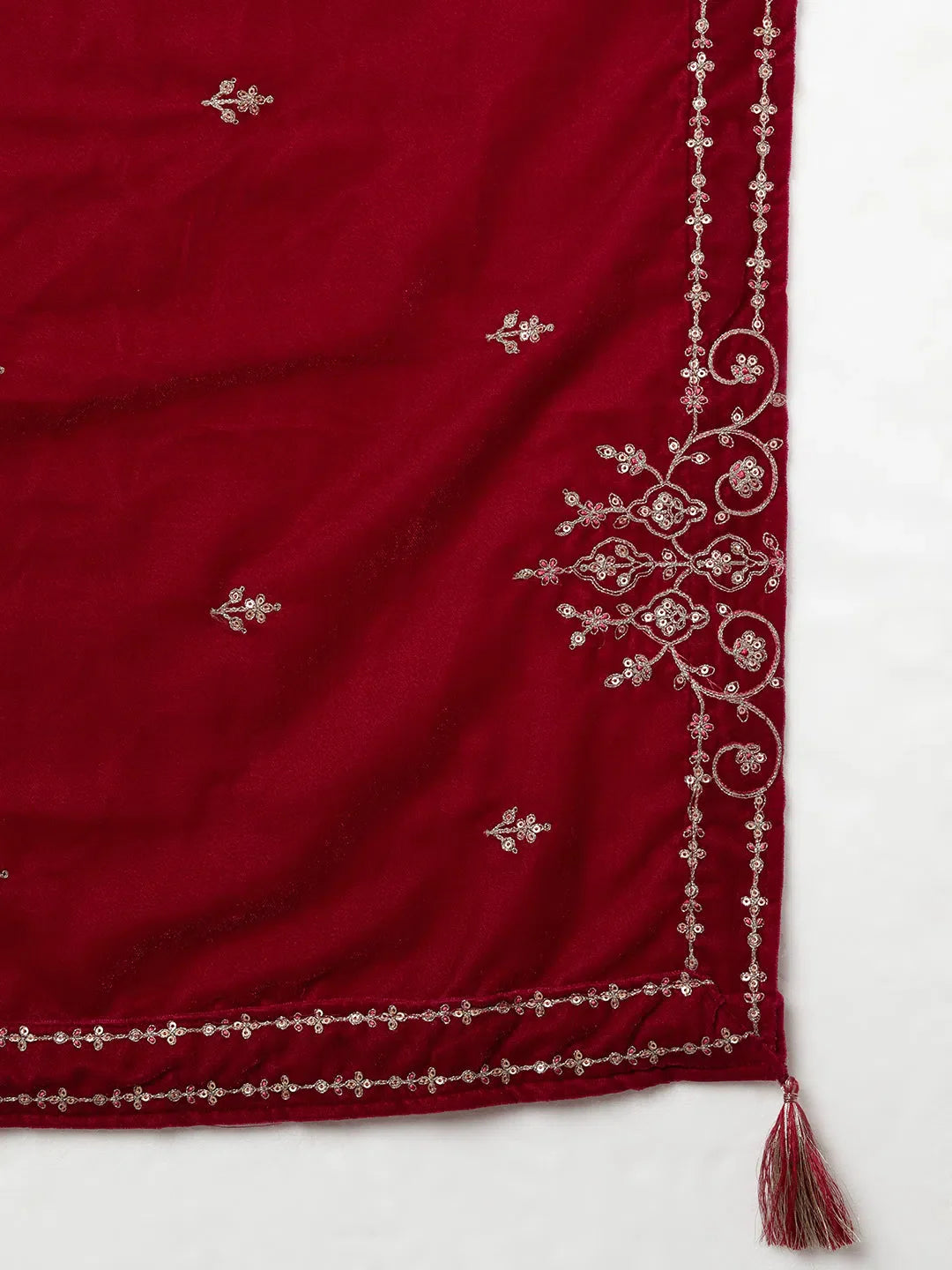 Black Velvet Kurta Set with Dupatta - Designer Indian Kurta Sets