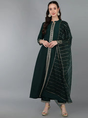 Women Silk Blend Embroidered Solid Kurta-PKSKD1696