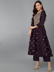 Women Silk Blend Embroidered Woven Design-PKSKD1710
