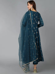 Women Silk Blend Embroidered Woven Design-PKSKD1711