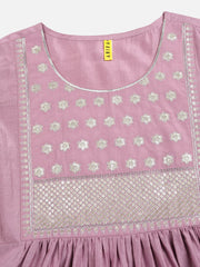 Women Silk Blend Embroidered Solid Kurta-PKSKD1722